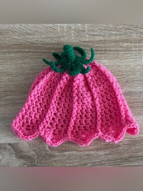 Handmade Baby Tulip Hat | Pink Crochet Hat | 100% Acrylic